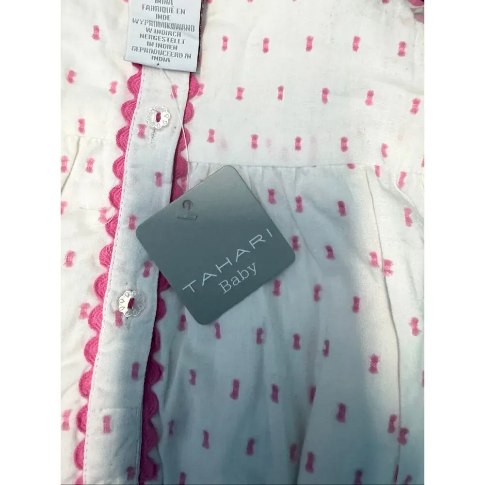 Tahari Pink Floral 2 Piece Baby Outfit Set Baby Girls Size 12 Months NEW WITH TA